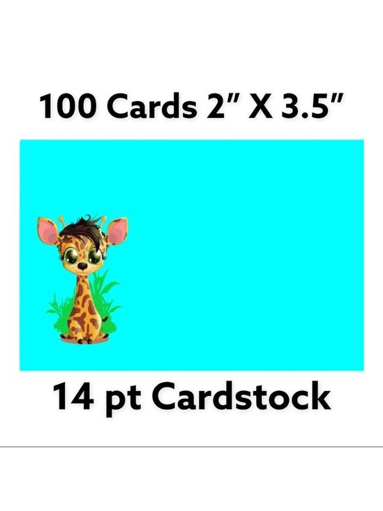Mailers And More Other - 100 Baby Giraffe Teal Background Cards PRICE IS FIRM